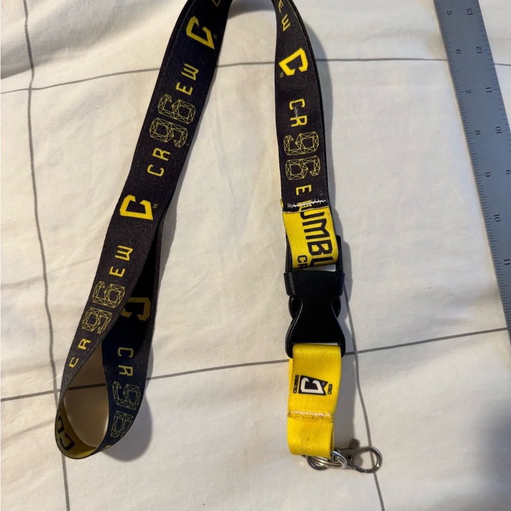 Crew Black and Yellow Lanyard Key Holder